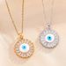 Non Fading Blue Eyes, Devil's Eye Personality Pendant, Titanium Steel Necklace, Women's Niche Collarbone Chain Accessory_ipsvogv.com