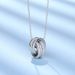 Interlocking Double Ring Necklace For Women Good Luck Crystal Element Clavicle Necklace Fashionable Live Broadcast_ipsvogv.com