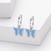 S Pure Silver Fashionable High-end Butterfly Ear Buckle Drip Oil Style Temperament Earrings Niche Design Accessories_ipsvogv.com