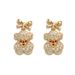 Unisex Cute And Atmospheric Diamond Studded Tiger Bear Exquisite Earrings Personality Simple Fashion Sweet Earrings Female_ipsvogv.com