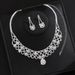 Pinduoduo Water Drop Tassel Necklace Earrings Bracelet Set High-end Versatile Dress Jewelry_ipsvogv.com