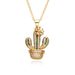 Niche Design Necklace Fashionable And Simple Cactus Love Flower Pendant Clavicle Necklace For Women_ipsvogv.com