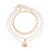 Ocean Wind Metal Fan Shell Starfish Pendant Ins Pearl Snake Bone Chain Necklace For Women_ipsvogv.com