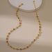Yiwu Jewelry Square Colored Zircon Creative Niche Design Versatile Handmade Bead Genuine Gold Necklace_ipsvogv.com