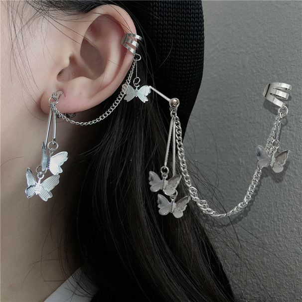 Unisex Ins Internet Celebrity Butterfly Ear Bone Clip Cool Dark Style Niche Hip Hop Series High End Female Earrings_ipsvogv.com