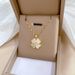 【 Titanium Steel 】 Shell Lucky Grass Flower Luxury Temperament Internet Red Full Zirconia Necklace Women's Fashion Trend_ipsvogv.com
