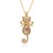 Personality Creative Copper Gold Plated Micro Inlaid Colored Zircon Dinosaur Pendant Necklace Cartoon Cute Necklace Accessories For Women_ipsvogv.com
