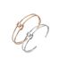 Women's Jewelry K Rose Gold Plated C Shaped Bracelet Stainless Steel Female Style Temperament Double Knot Bracelet_ipsvogv.com
