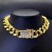 Unisex Hip Hop Trendy Cuban Chain Diamond Bracelet 20mm Spacer Necklace Men And Women Hiphop_ipsvogv.com