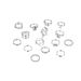 Hot Selling Fashion Butterfly Inlaid Diamond Personality Gossip Oil Drop Heart Hollow Out Combination 15 Piece Set For_ipsvogv.com
