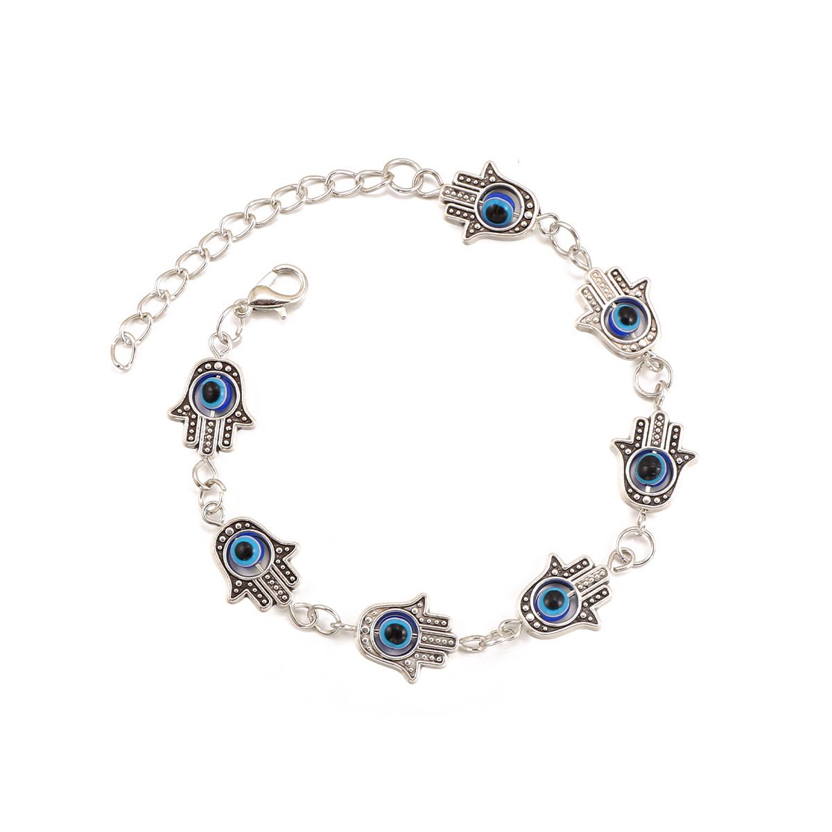 Jewelry Woven Fatima Hand Evil Eye Bracelet Set_ipsvogv.com