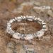 Cao Shi SHEIN Bride's Small Oval White Fire Protein Stone Stacked Ring Full Circle Design_ipsvogv.com