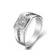 Jewelry Alloy Silver Plated Diamond Inlaid Men's Domineering Trendy Wedding Ring, Birthday Gift_ipsvogv.com