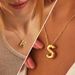 Women's Jewelry Stainless Steel K Gold Balloon Letter Necklace Silver Bubble 26 English Pendants Jewelry_ipsvogv.com