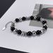 Men And Women's Jewelry Personalized Stainless Steel Hand Jewelry Fashion Versatile Black Agate Bracelet_ipsvogv.com