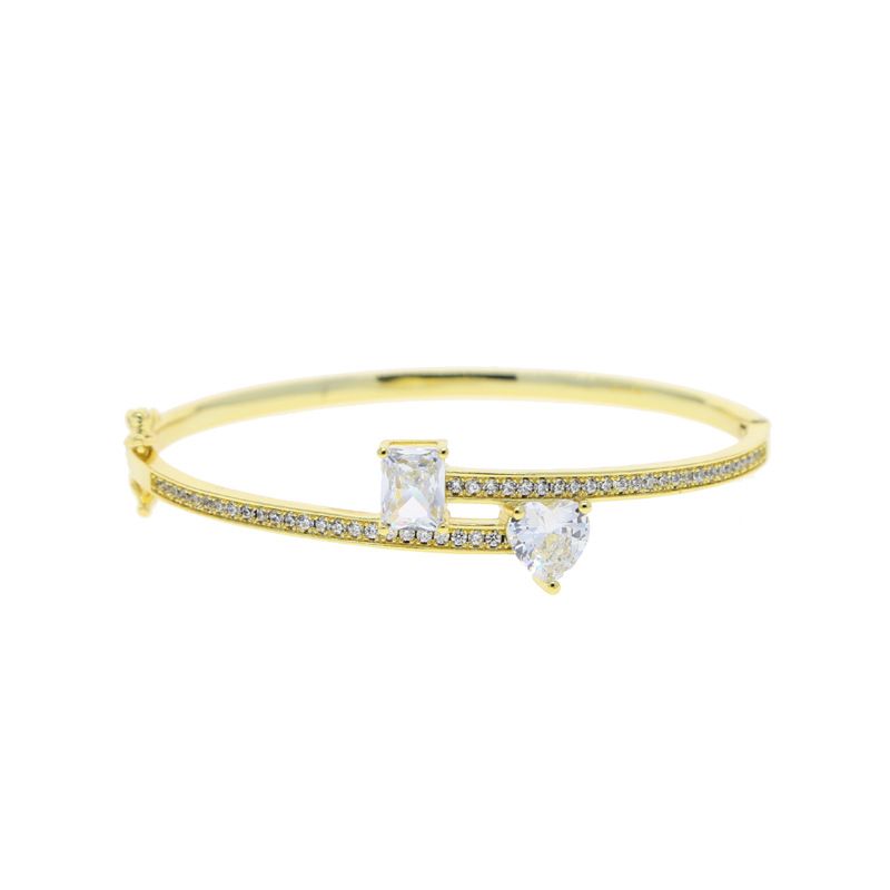 Jewelry & Accessories Hip Hop New Square Heart Shaped Zircon Bracelet Fashion High End Temperament Female Bracelet Light Luxury Versatile Jewelry_ipsvogv.com