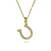 Zircon Copper Micro Inlaid Colored Zircon Horseshoe Necklace For Women Niche Design Light Luxury Temperament U Shaped Jewelry_ipsvogv.com