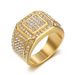 New Hip-Hop Nightclub Jewelry Titanium Steel Gold-Plated Full Diamond Luxurious Men's Ring_ipsvogv.com