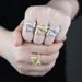 Women's Jewelry Heart-Shaped Open Ring With Zirconia Hip Hop Style, Silver And Gold, Sizes 6-8 Hip Hop New Love Open Ring Inlaid Zircon Ladies Ring_ipsvogv.com