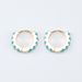 Personalized turquoise circle simple, fashionable, compact, loops, ear buckles, women's earrings, niche, high-end feel_ipsvogv.com