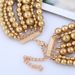 Fashionable And Exaggerated Multi Layered Gold CCB Bead Necklace For Women_ipsvogv.com
