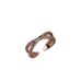 Titanium Steel Rose Gold Cross Zircon For Women's Fashion, Individuality, Light Luxury, High-end, Adjustable Opening,_ipsvogv.com