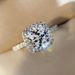 Silver Full Diamond Micro Inlaid Zircon Women's With Fashionable And High-end Sense, Moissanite Sparkling Western Style_ipsvogv.com