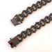 Hiphop Gun Black Miami Cuban Chain 13MM Gray Alloy Full Diamond Necklace Accessories_ipsvogv.com