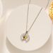 Copper Pendant With Oil Droplets, Small Daisy Stainless Steel Necklace, Ladies Pendant, Creative Can Open And Close The_ipsvogv.com