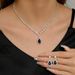 Bridal Jewelry Necklace Bracelet Rhinestone Zircon Dress Women's Wedding Accessories High-end Two-piece Set_ipsvogv.com
