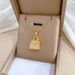 】 Zircon 【 Bag Light Luxury Charm Gorgeous Full Diamond Necklace Women's Versatile Clavicle Titanium Steel Chain 【 】_ipsvogv.com
