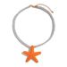 Vacation Style Ins Metal Colored Starfish Pendant Necklace, Women's Beach Personality Star Shaped Thick Rope Necklace_ipsvogv.com