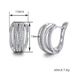 Cao Shi Geometric Line Ear Buckle Women's Multi Layer Cross Inlaid Diamond Charm Fashion Design Trendy Earrings_ipsvogv.com
