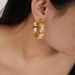 INS High-End Versatile New Flower Earrings Jewelry Non-Fading Gold Light Luxury Accessories_ipsvogv.com