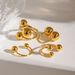 Women's Jewelry Stainless Steel Gold Ball Ring K Gold Exaggerated Fashion Ring Female Simple And Generous_ipsvogv.com
