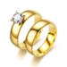 INS Fashion Stainless Zircon Couple Female Gold Titanium Steel Men's Ring Korean First Jewelry_ipsvogv.com