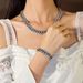 Fashion Full Diamond Cuban Hip Hop Trend Personality Necklace Bracelet Set F26060_ipsvogv.com