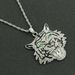 Hip Hop Exaggerated Green Eyes Tiger Head Necklace for Men's Cool Nightclub Bounce Accessories Pendant_ipsvogv.com