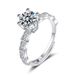 Imitating Mo Sangshi's Heart Eight Arrow for Women One Carat Simple Six Claw Wedding Ring Broadcast_ipsvogv.com