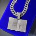 Wind Bible Pendant With Inlaid Diamonds Hip-Hop Cuban Chain_ipsvogv.com