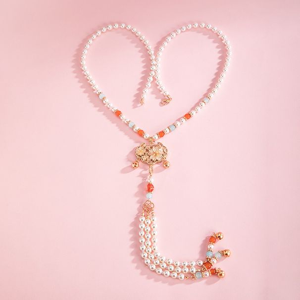 Hanfu Back Cloud Yingluo Ancient Long Necklace Tassel Evening Bright Style Accessories 22.9 25.9GF067_ipsvogv.com