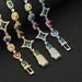 Men's Jewelry Set Fashion Hip Hop Colored Gemstone Necklaces Accessories High End Zircon Men's Bracelets_ipsvogv.com