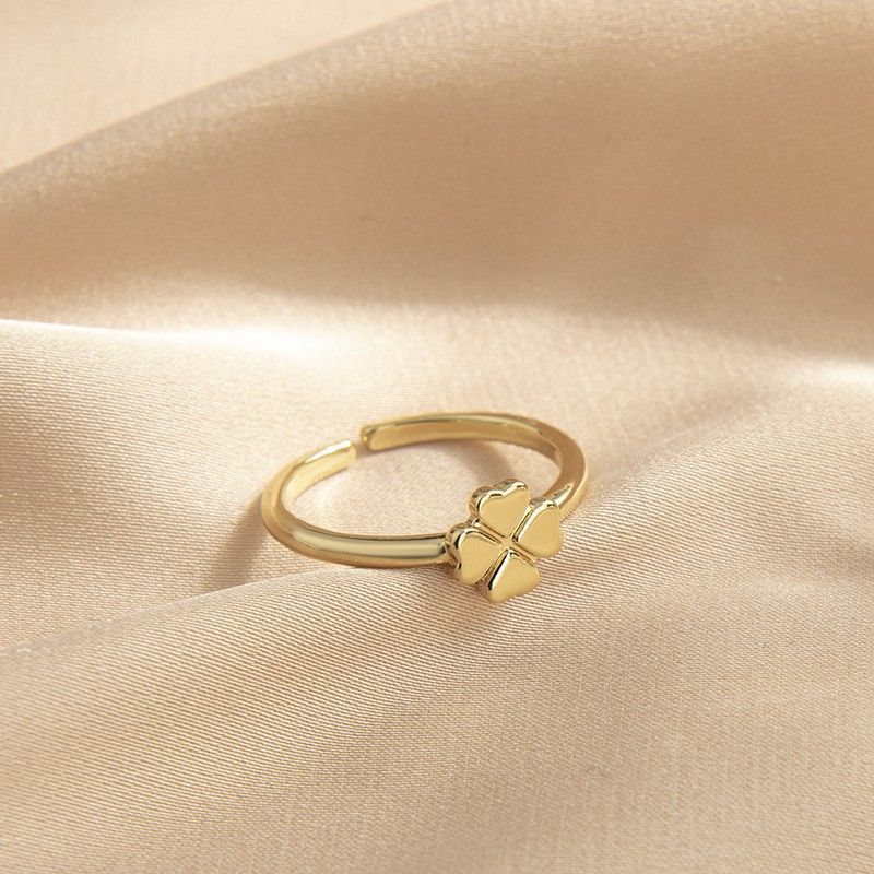 2023 New True Gold Electroplated Ring For Women With Adjustable Opening, Internet Red Ring, Handicraft, Small And Luxury_ipsvogv.com