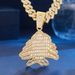 Fashion Alloy Square Rhinestone Creative Christmas Tree Pendant Hip-Hop Men's Niche Atmosphere Necklace_ipsvogv.com