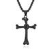 Titanium steel bone cross necklace niche personality neutral style wear accessories_ipsvogv.com