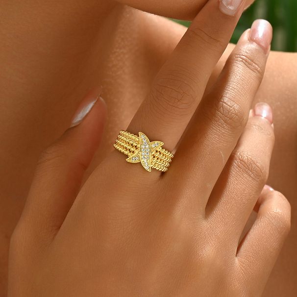 Geometric light luxury style women's niche inlaid zircon versatile letter opening index finger ring bracelet_ipsvogv.com