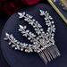 Bridal Headdress Handmade Rhinestone Claw Chain Comb Gold Insert Comb Dress Accessories Styling Hair Accessories_ipsvogv.com