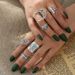Jewelry New Joint Exaggerated Hollow Moon Arrow 6-piece Set Ring_ipsvogv.com