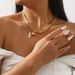 N11641 Hip Hop Spliced Square Label Round Ball Pendant Necklace with Minimalist Design and Sweet Cool Style Spicy Girl_ipsvogv.com