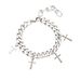 Titanium Steel Retro Cross Pendant Combination Set New Jewelry Necklace Bracelet Earrings Ring Four Piece Accessories_ipsvogv.com